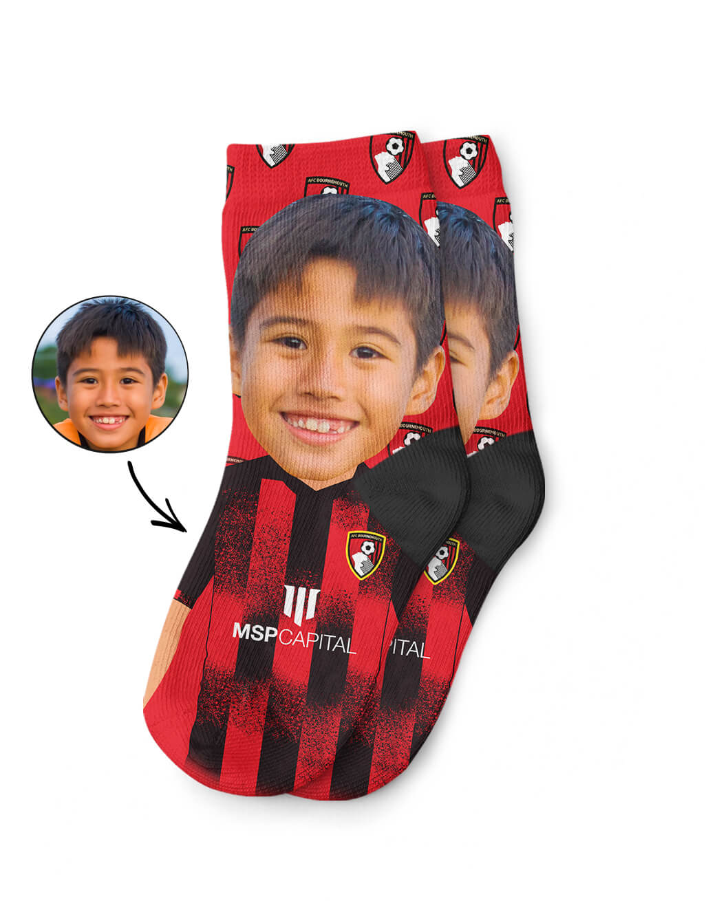 AFC Bournemouth Fan Kids Custom Socks