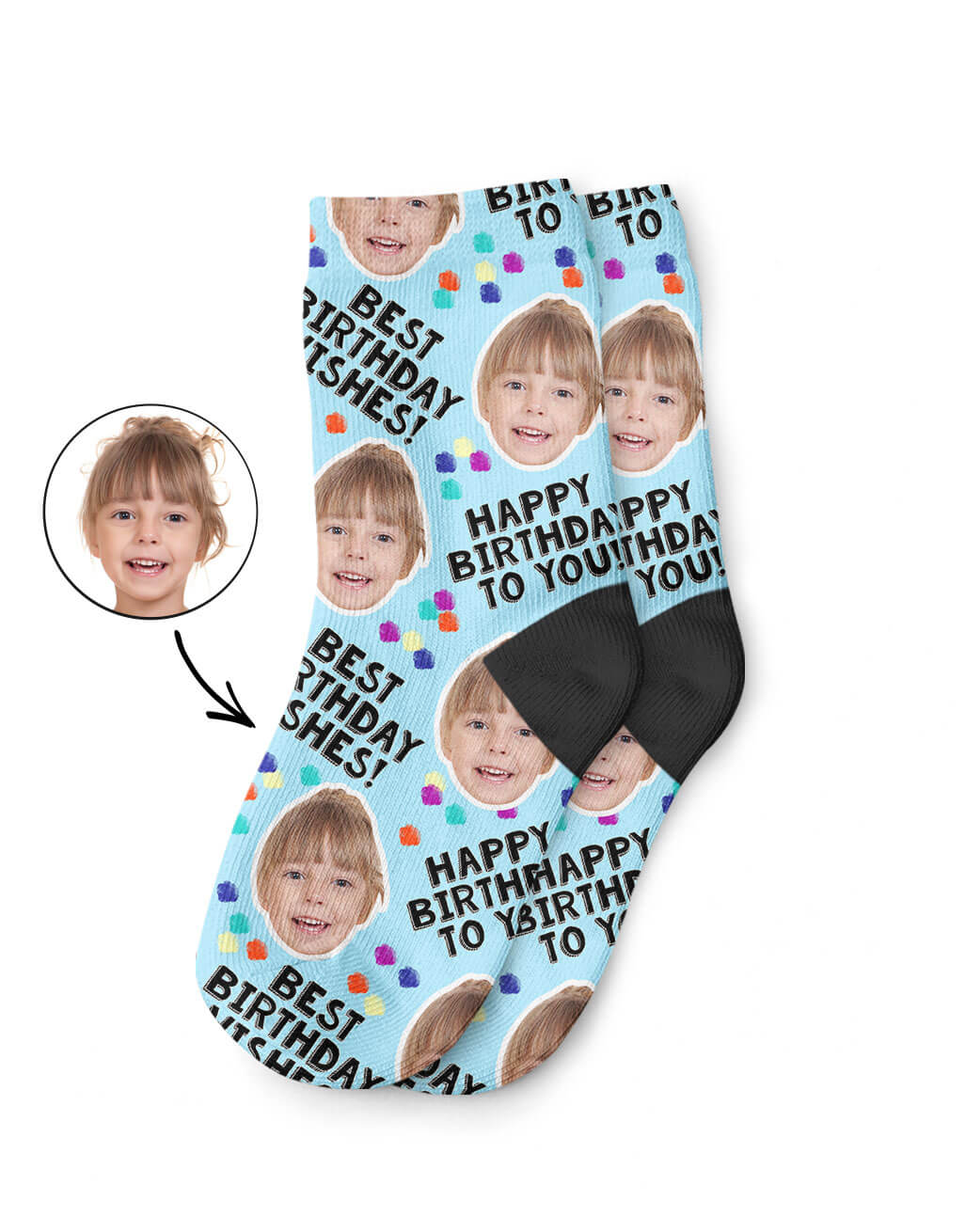 Custom Birthday Party Kids Socks