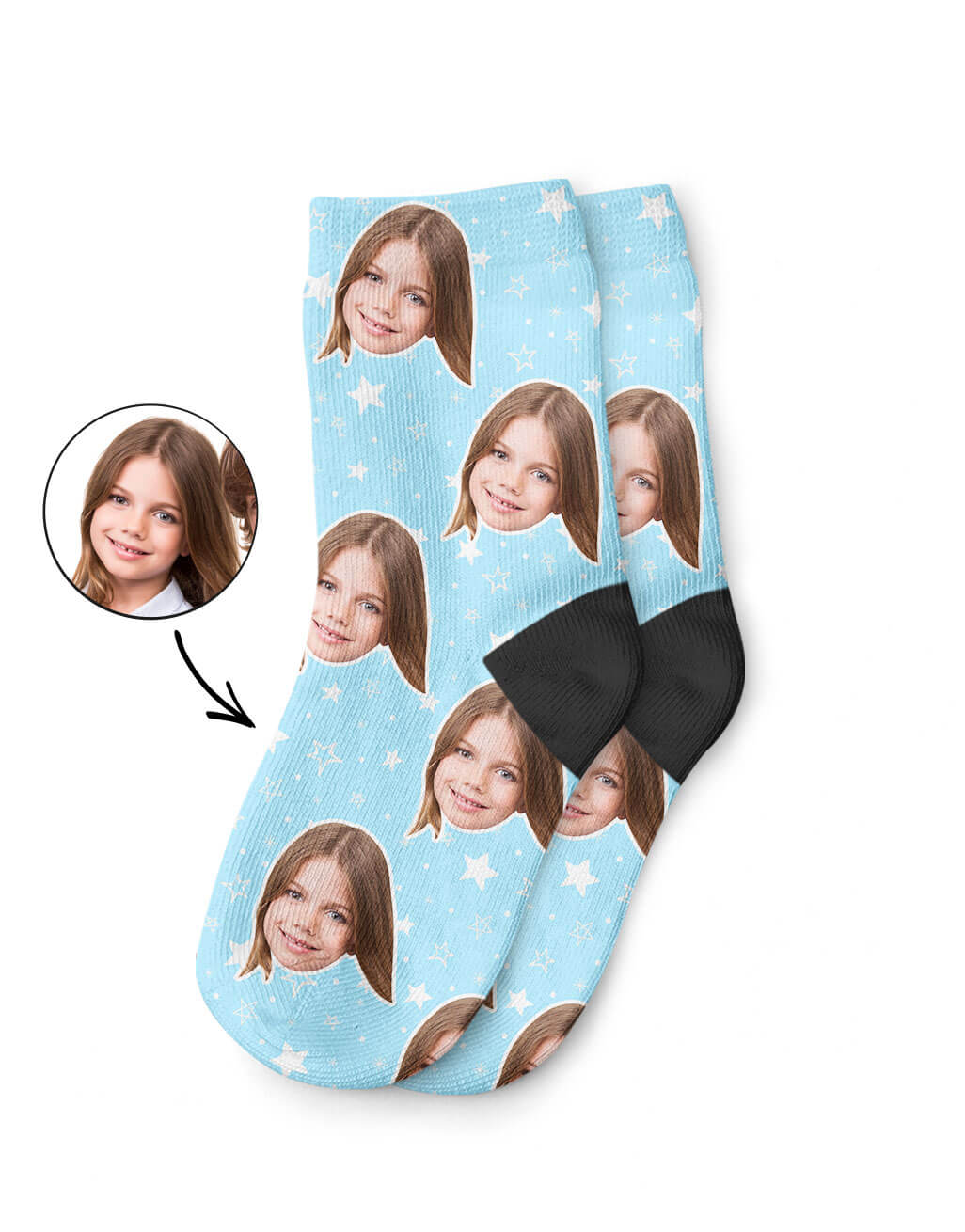 Custom Star Pattern Kids Socks