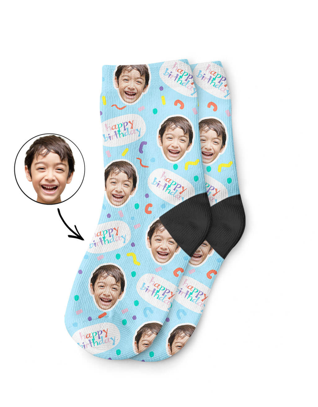 Custom Happy Birthday Kids Socks