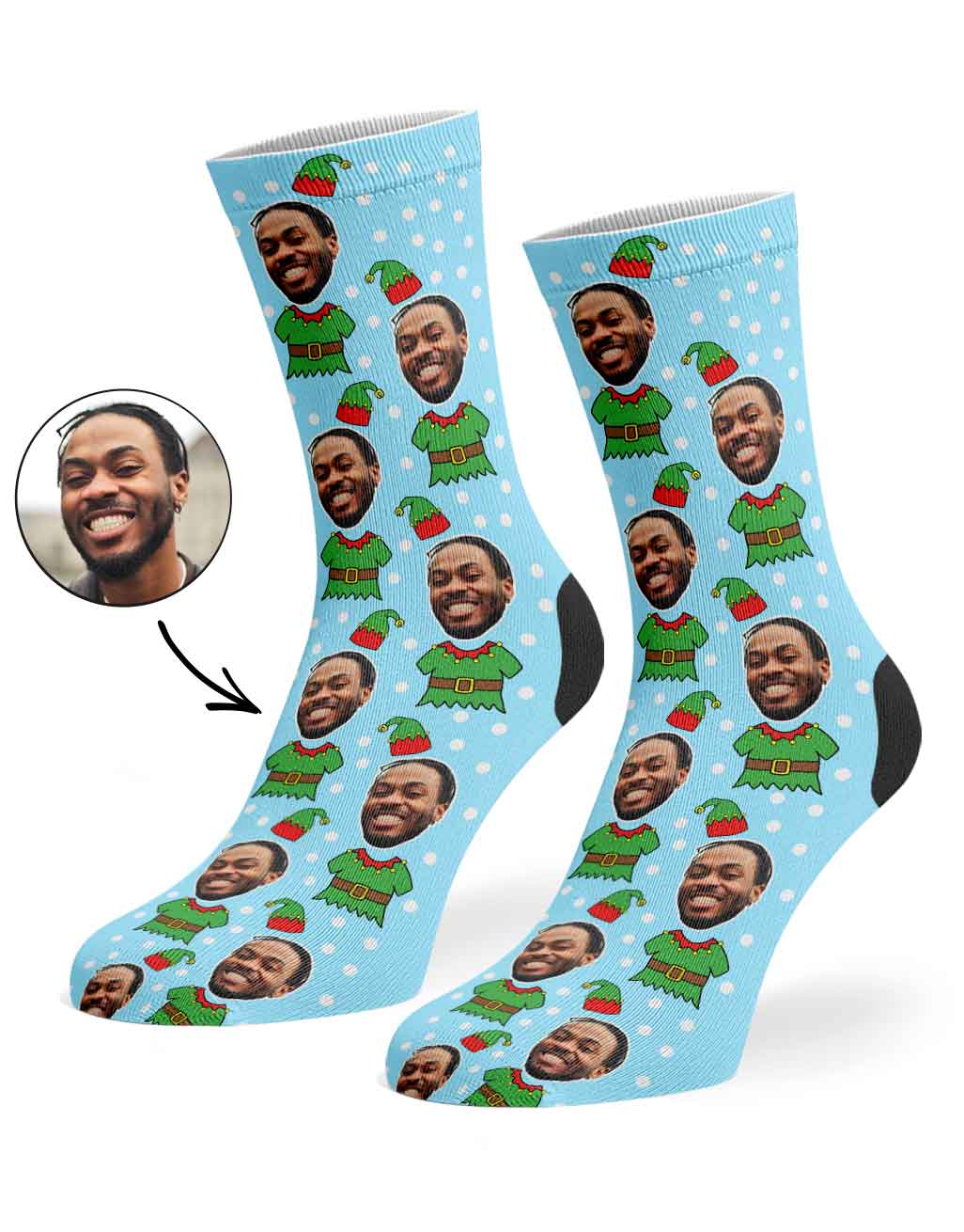 Elf Face Custom Socks