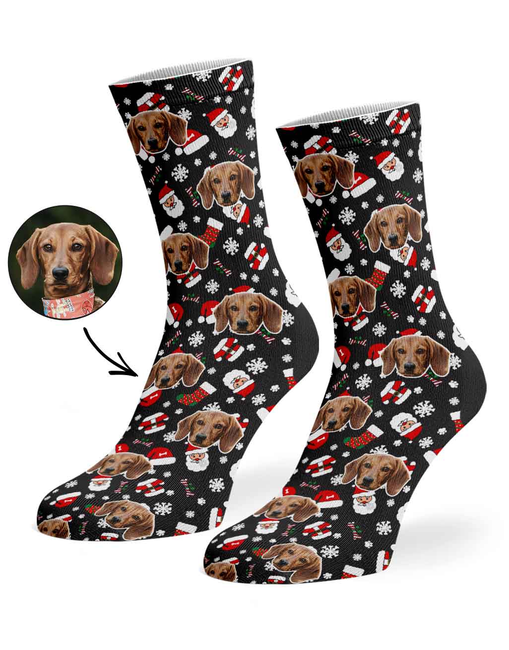 Santa My Dog Custom Socks