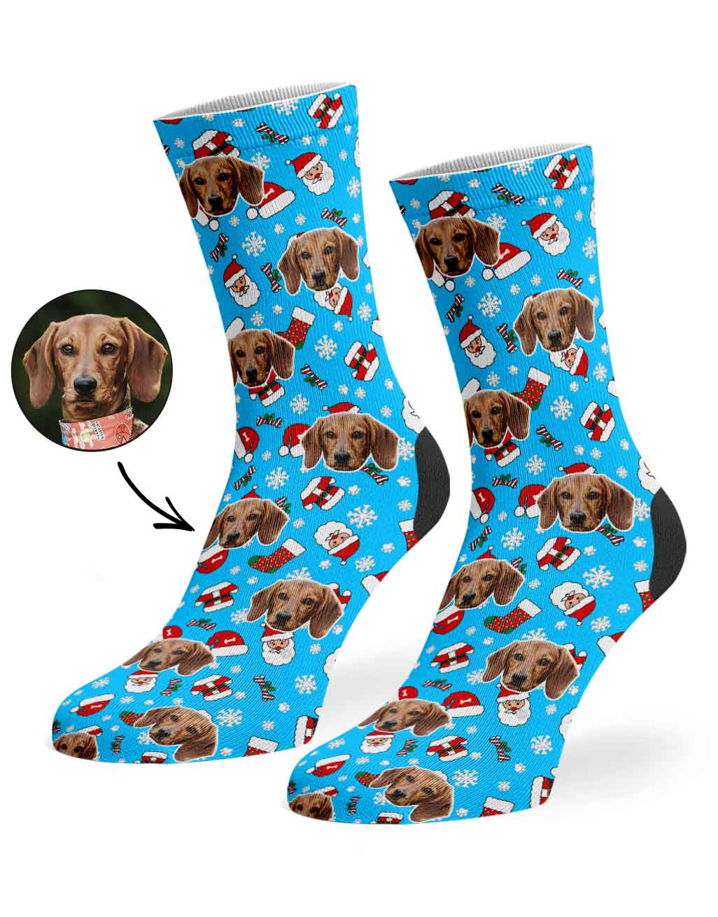 Santa My Dog Custom Socks