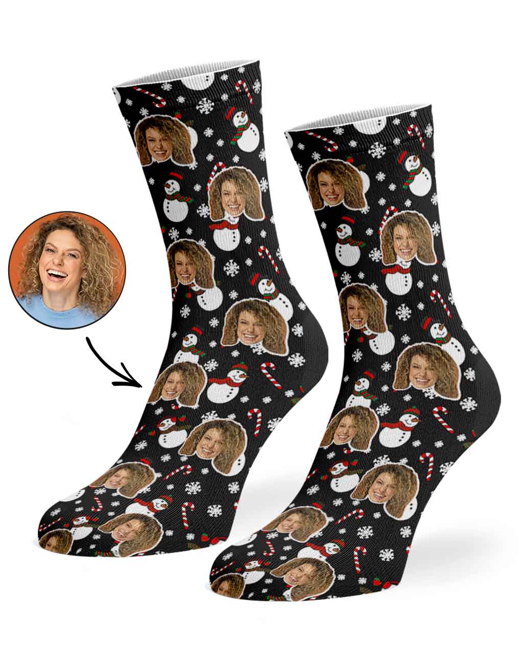 Snowman Me Custom Socks