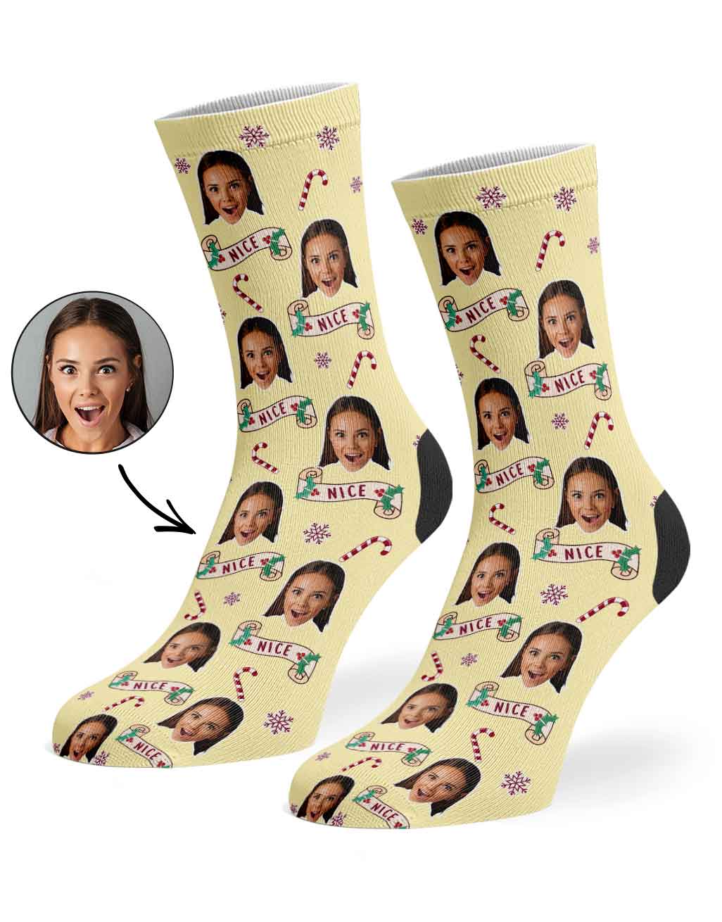 Naughty & Nice Custom Socks