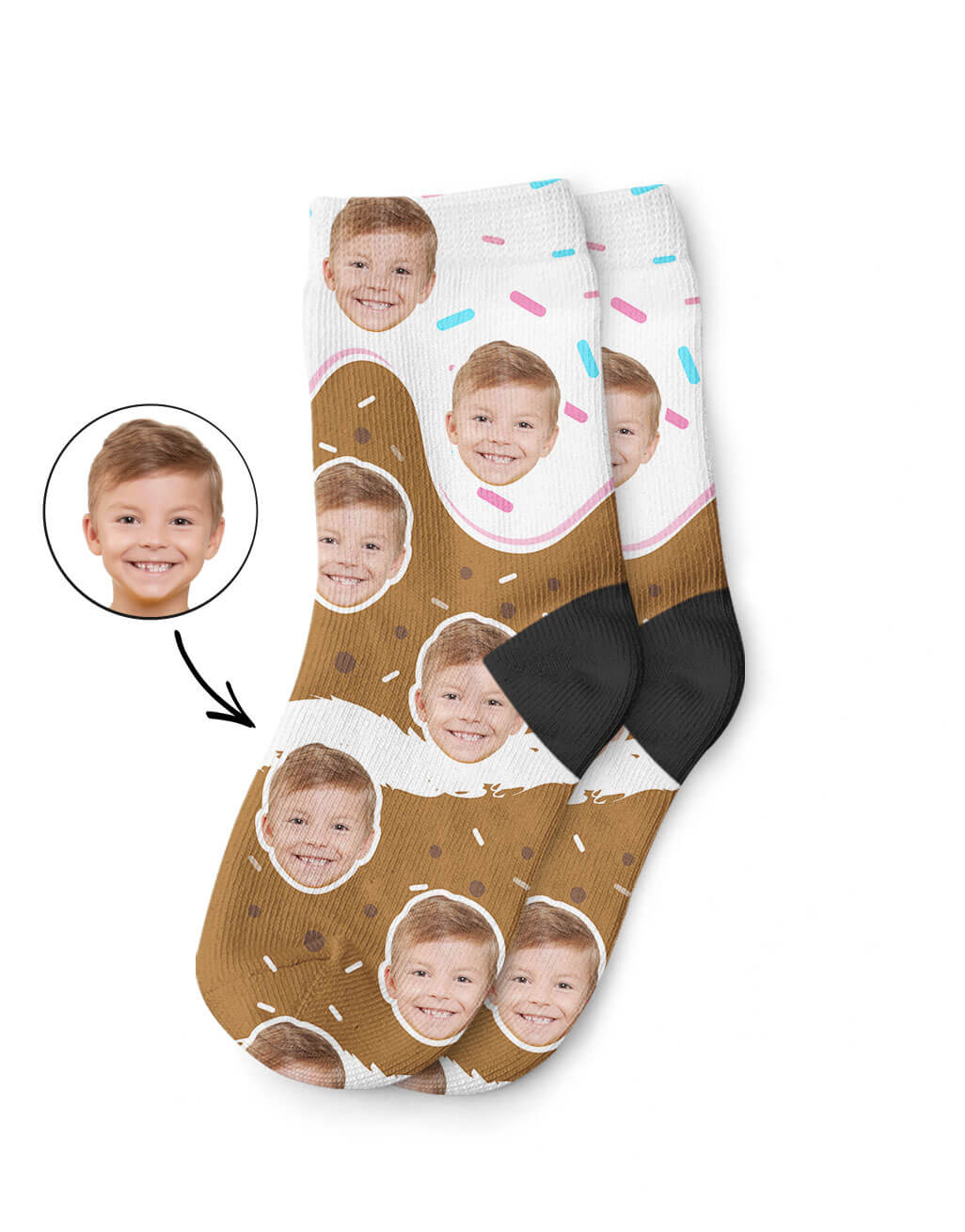 Birthday Cake Kids Photo Socks