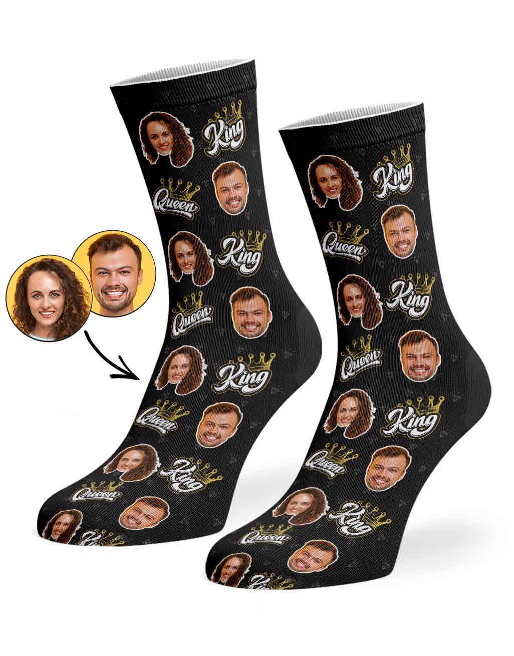 King & Queen Custom Socks