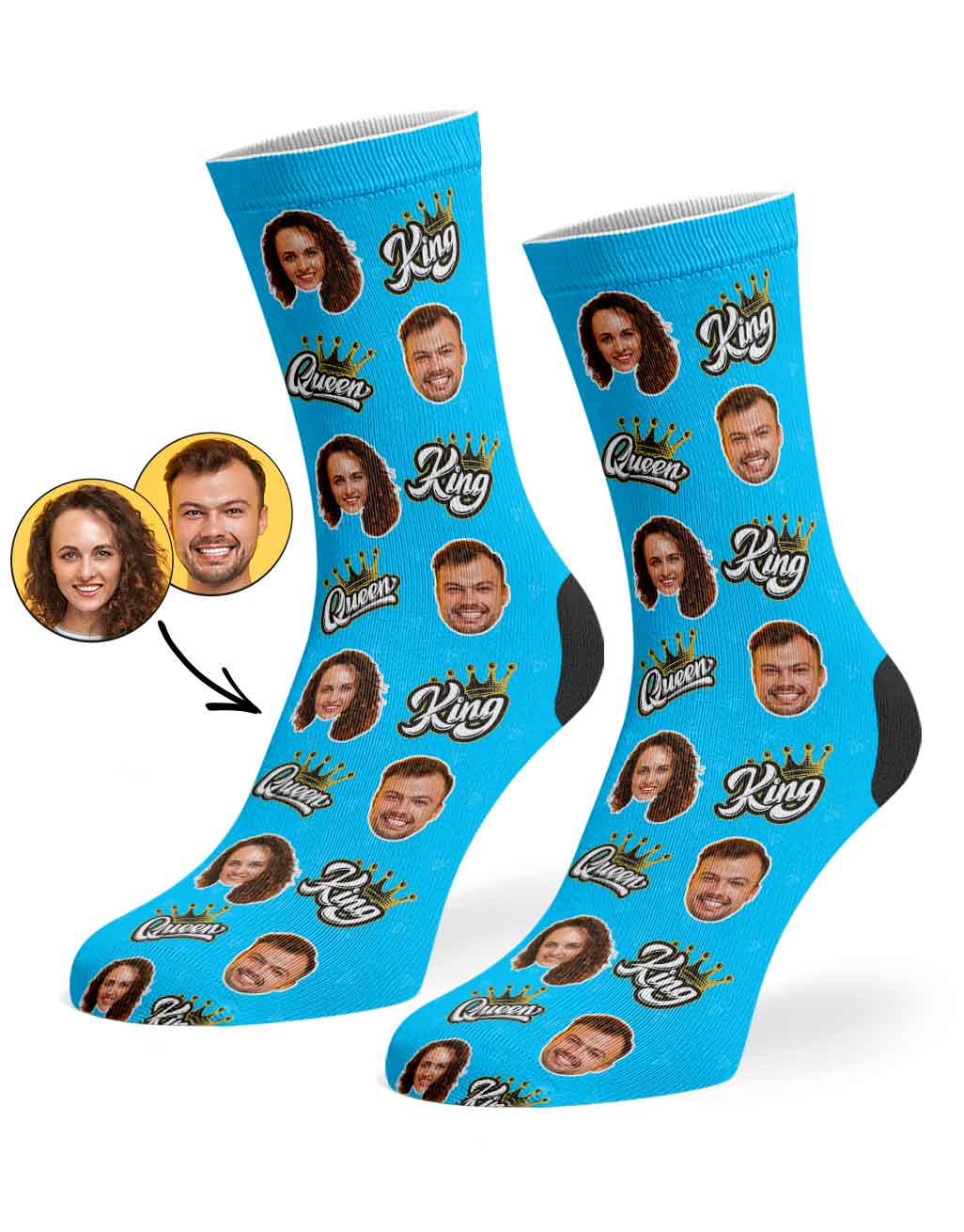 King & Queen Custom Socks