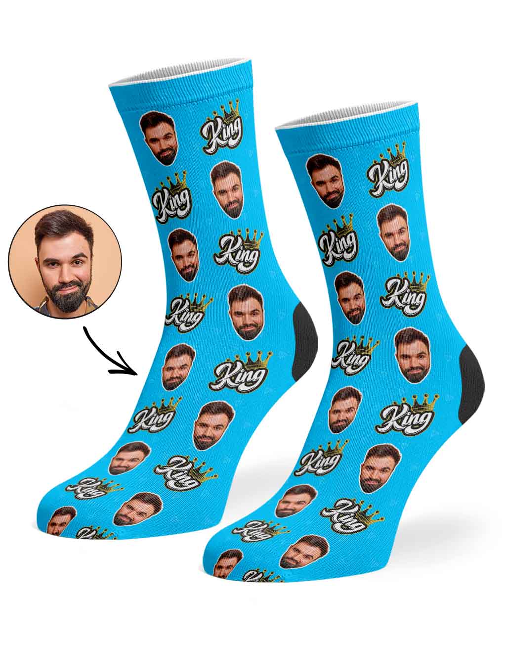 King Face Custom Socks