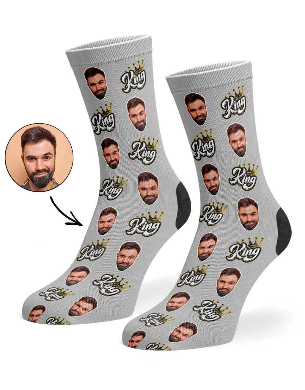 King Face Custom Socks