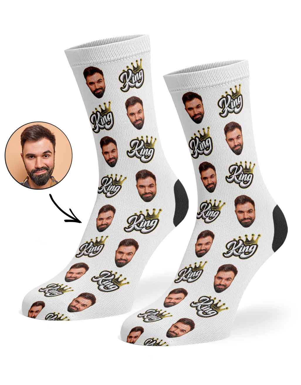 King Face Custom Socks