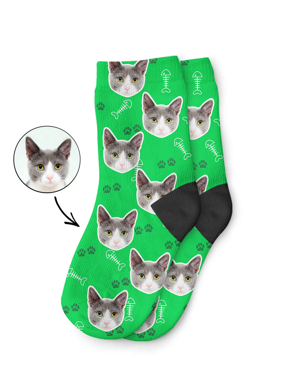 Print My Cat On Childrens Socks