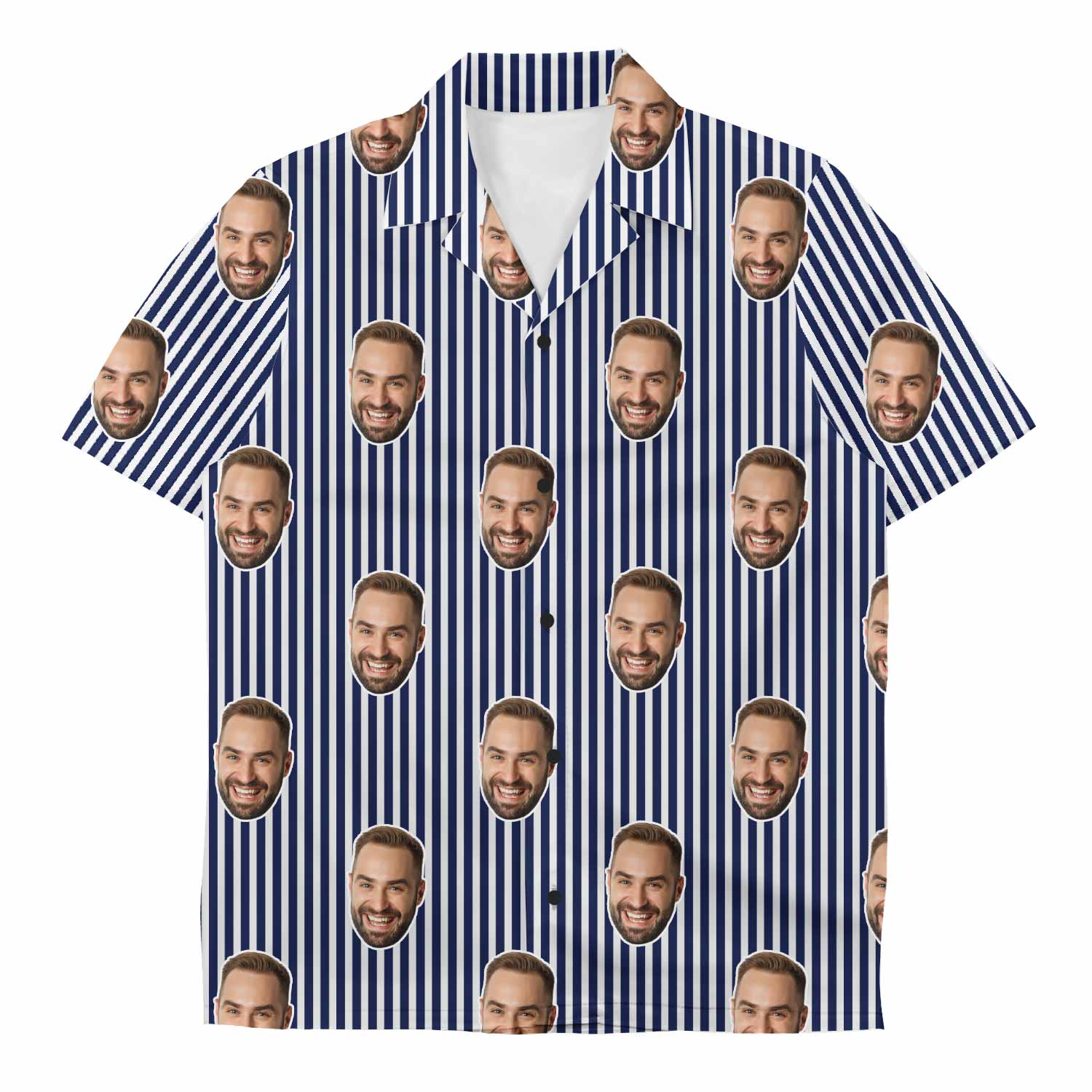 Pin Stripe Custom Face Shirt