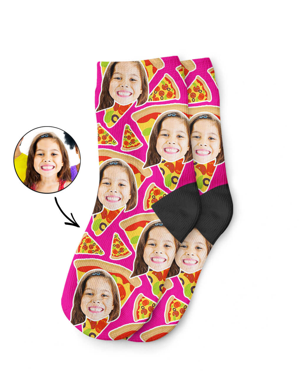 Pizza My Face Kids Socks Gift