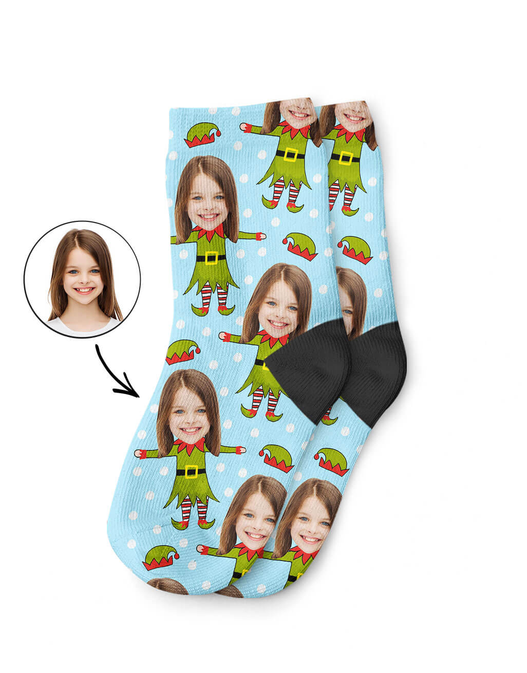 Elf Face Kids Socks