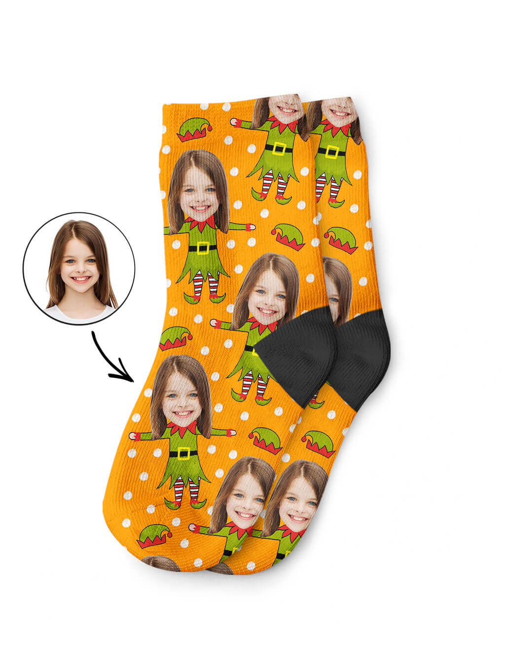 Elf Face Kids Socks Gift