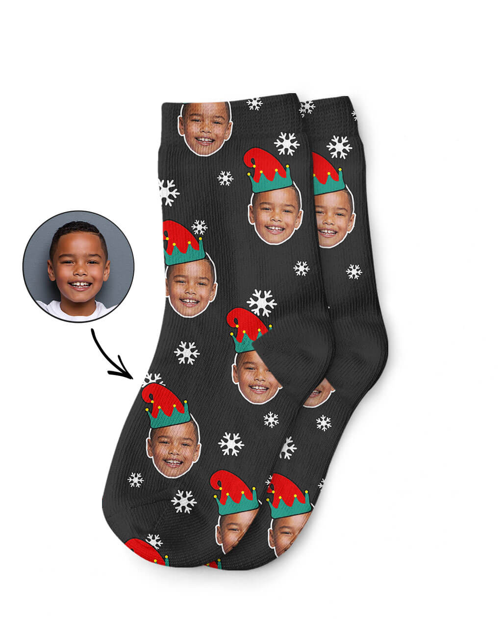 Elf Me Kids Photo Socks