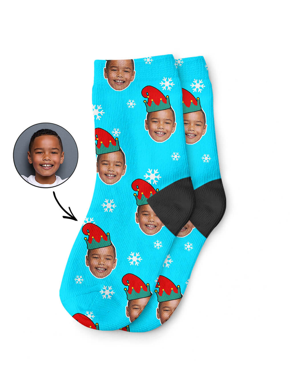 Custom Elf Me Kids Socks