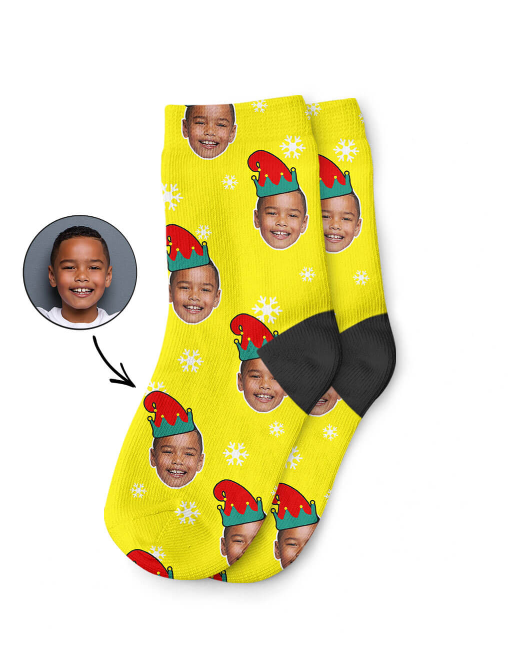 Custom Elf Me Kids Socks