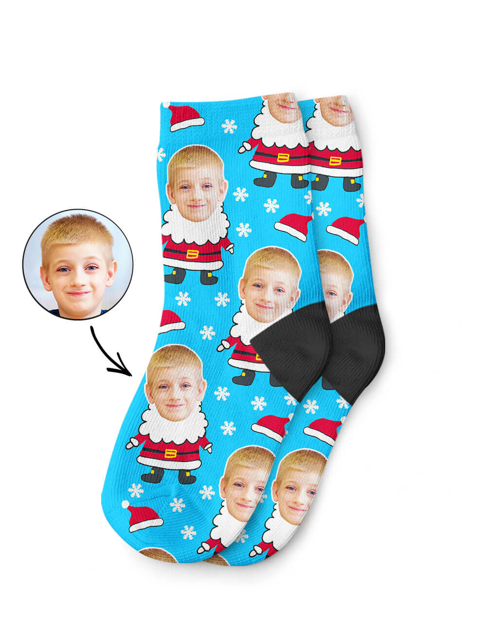 Santa Kids Photo Socks