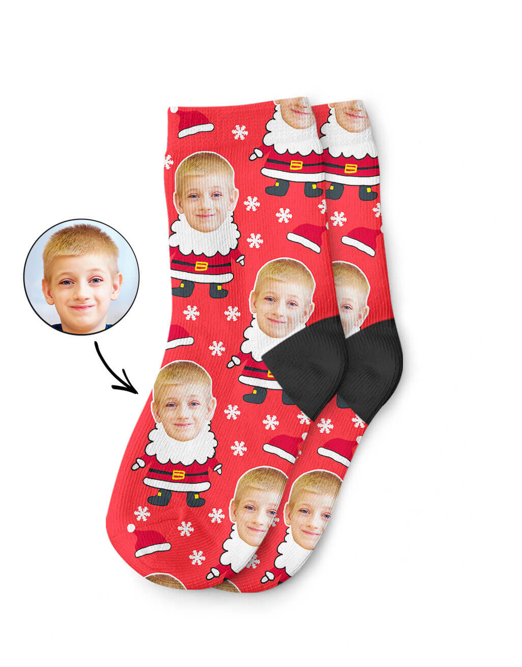 Photo On Santa Kids Socks