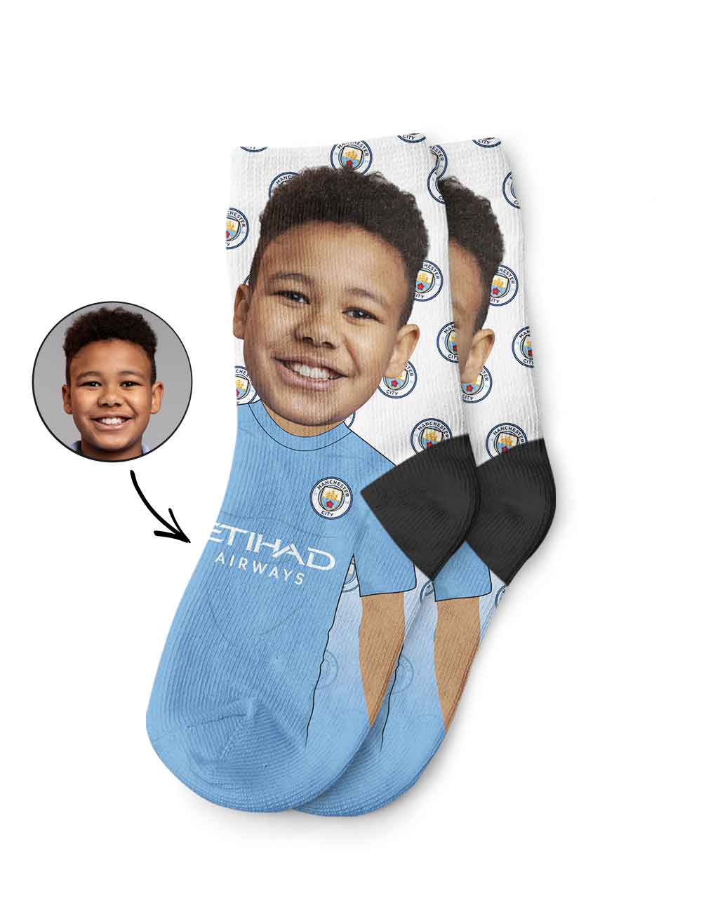 Man City Fan Kids Socks