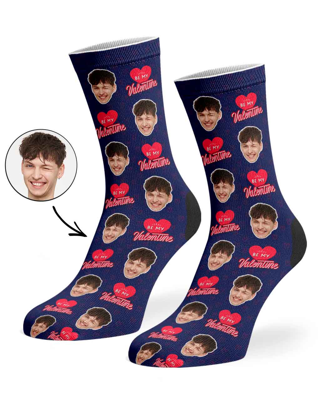 Be My Valentine Custom Socks