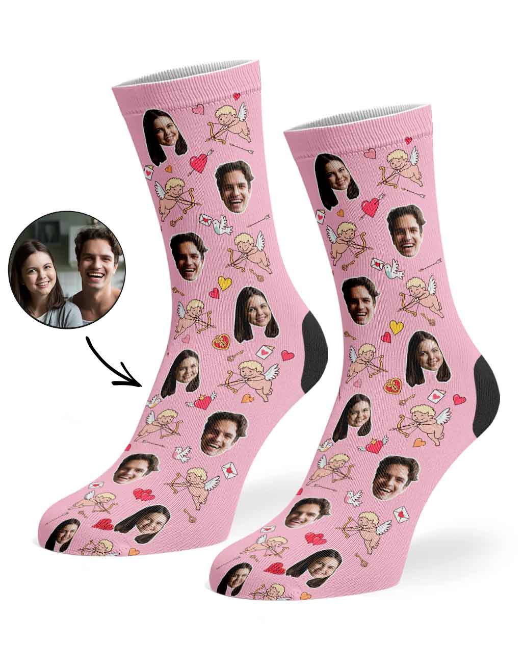 Cupid Girl Custom Socks