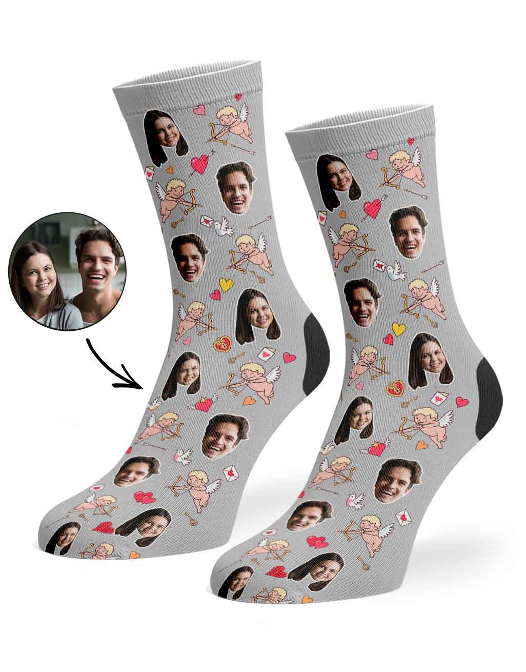 Cupid Guy Custom Socks