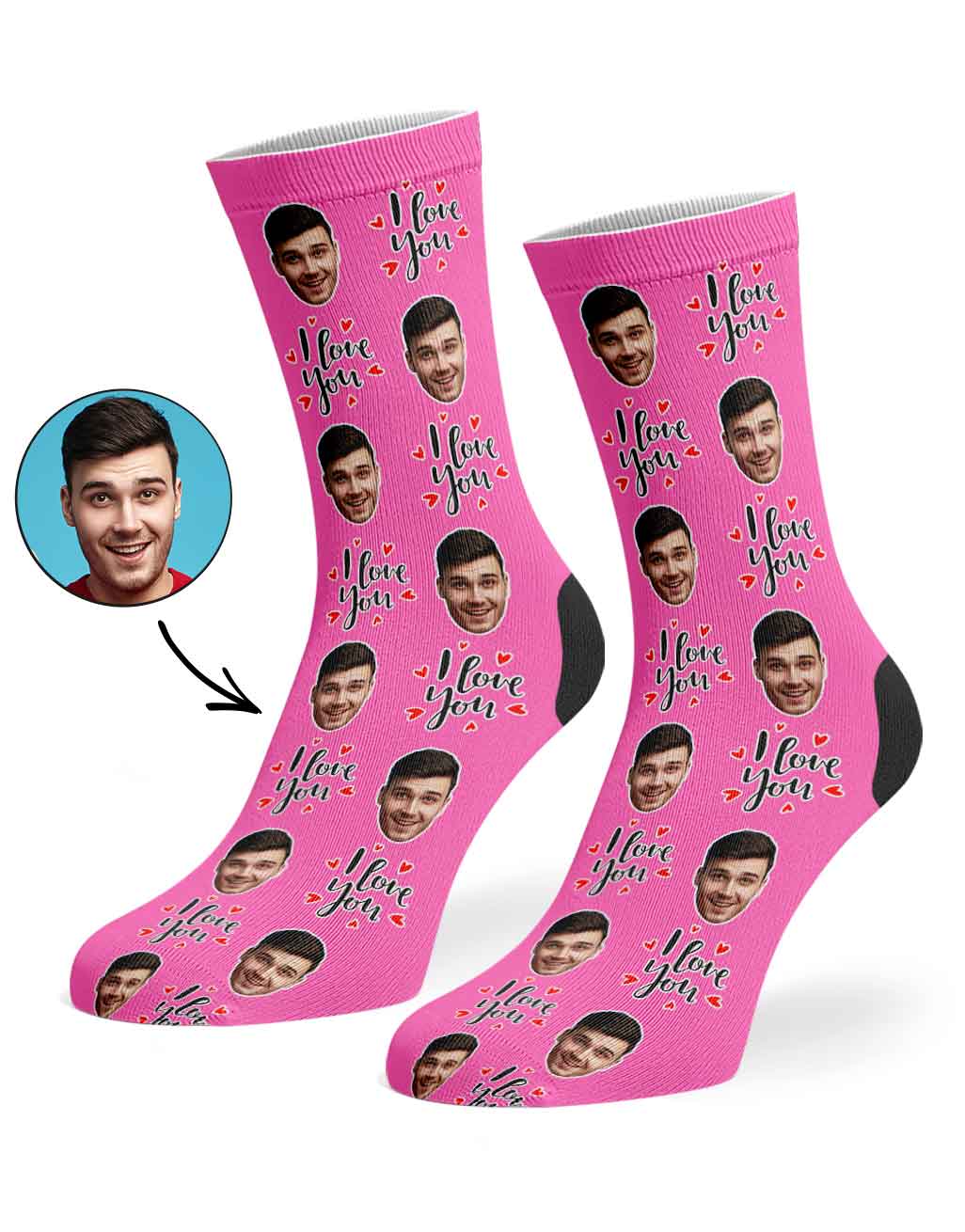 I Love You Custom Socks