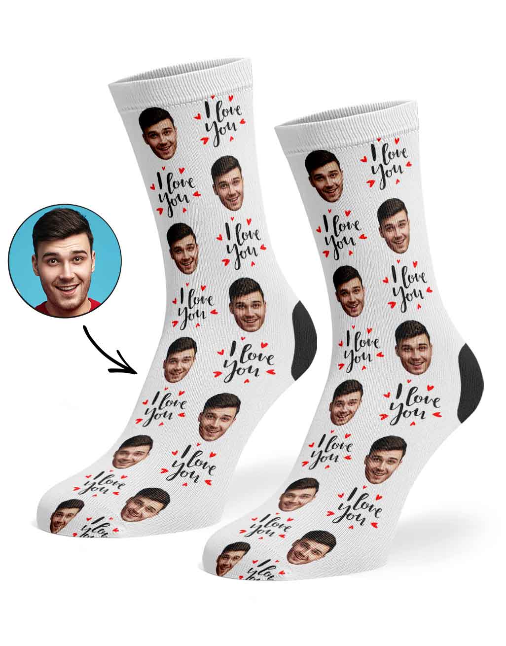 I Love You Custom Socks