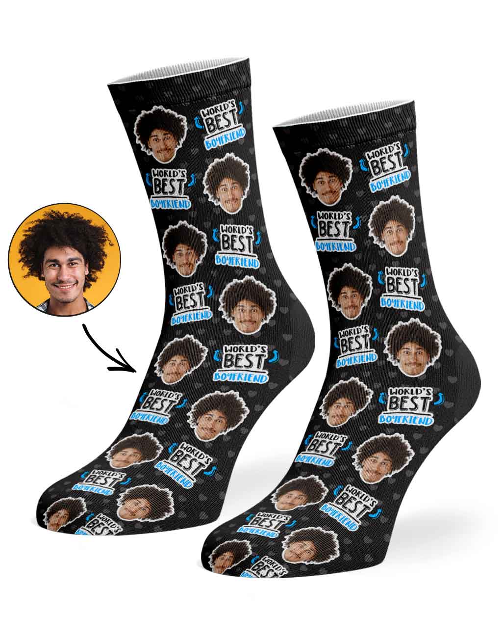 World's Best Boyfriend Custom Socks