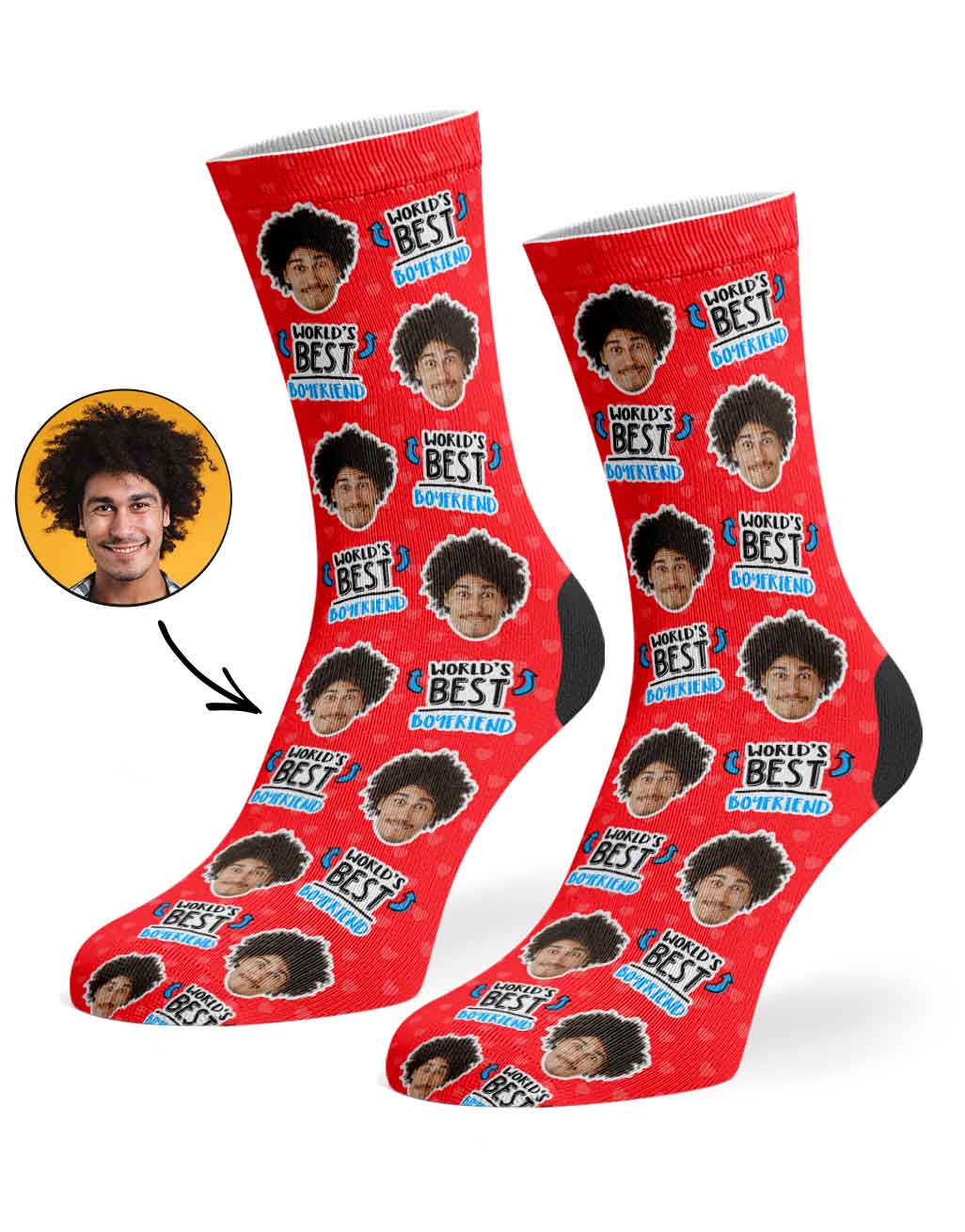 World's Best Boyfriend Custom Socks