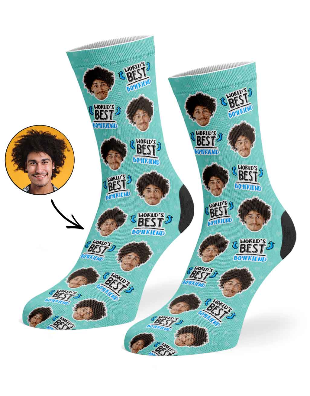 World's Best Boyfriend Custom Socks