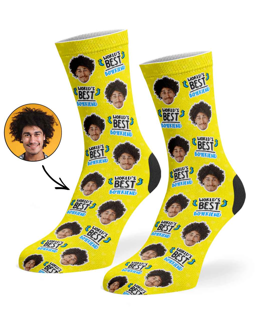 World's Best Boyfriend Custom Socks