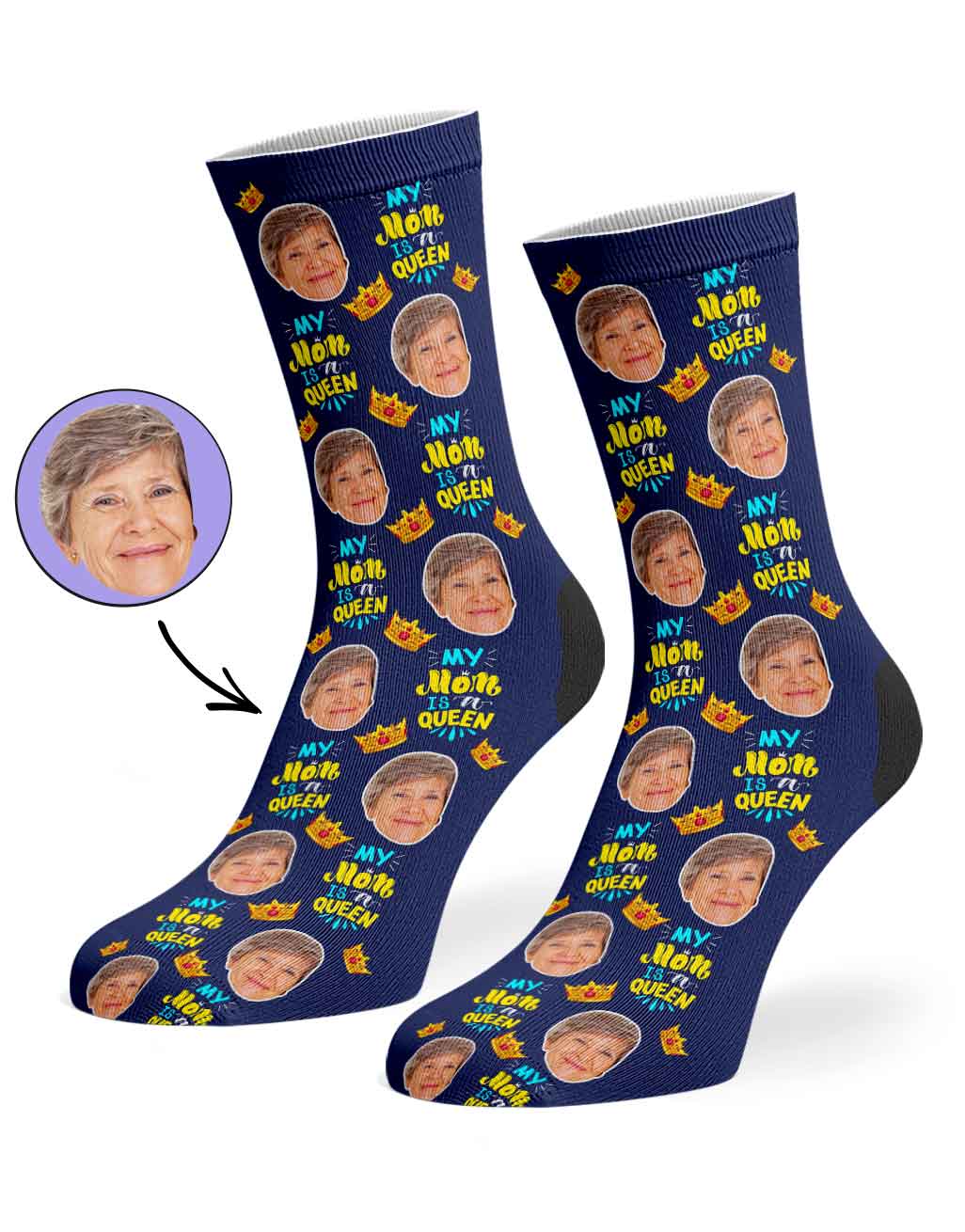 Queen Mom Custom Socks