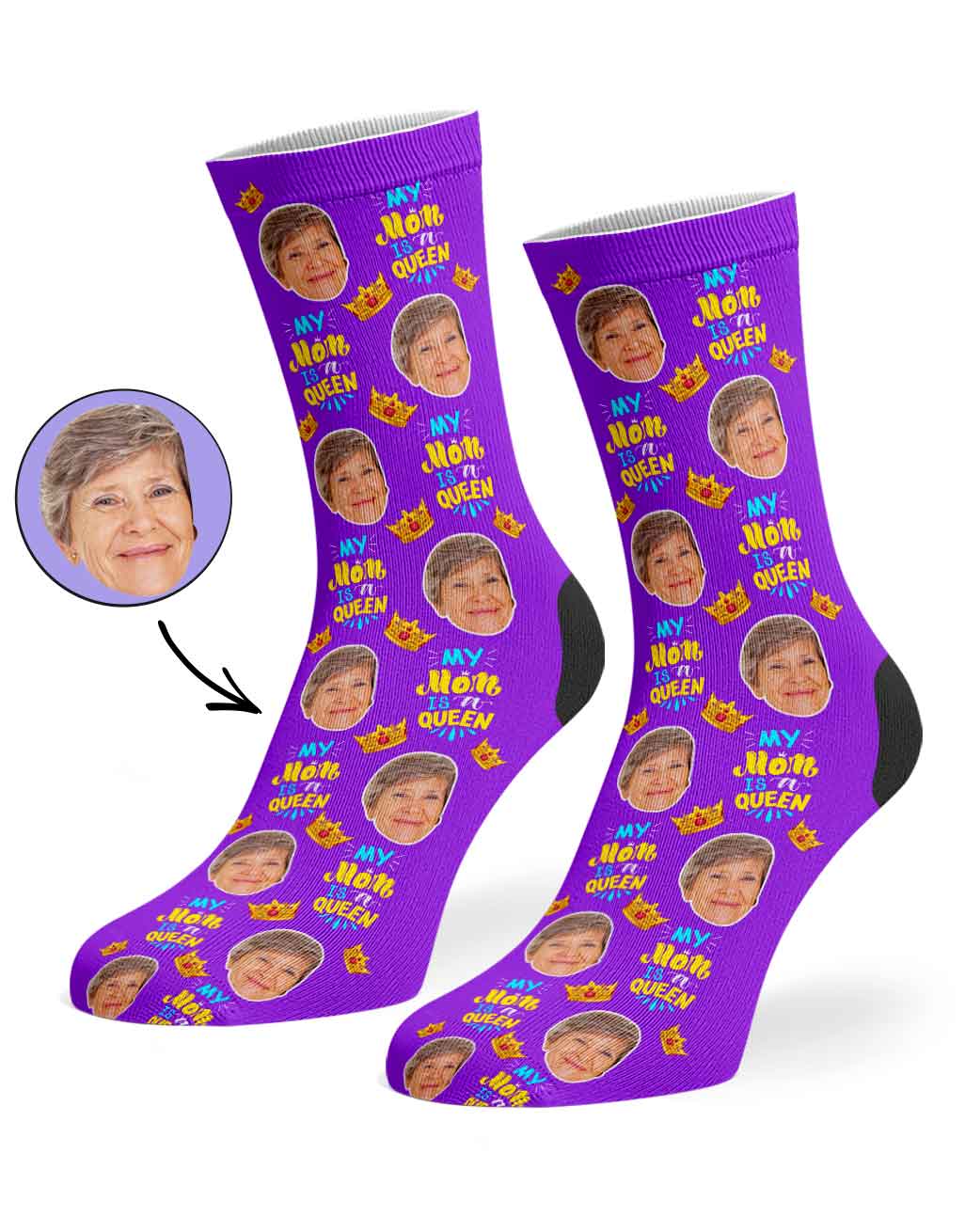 Queen Mom Custom Socks