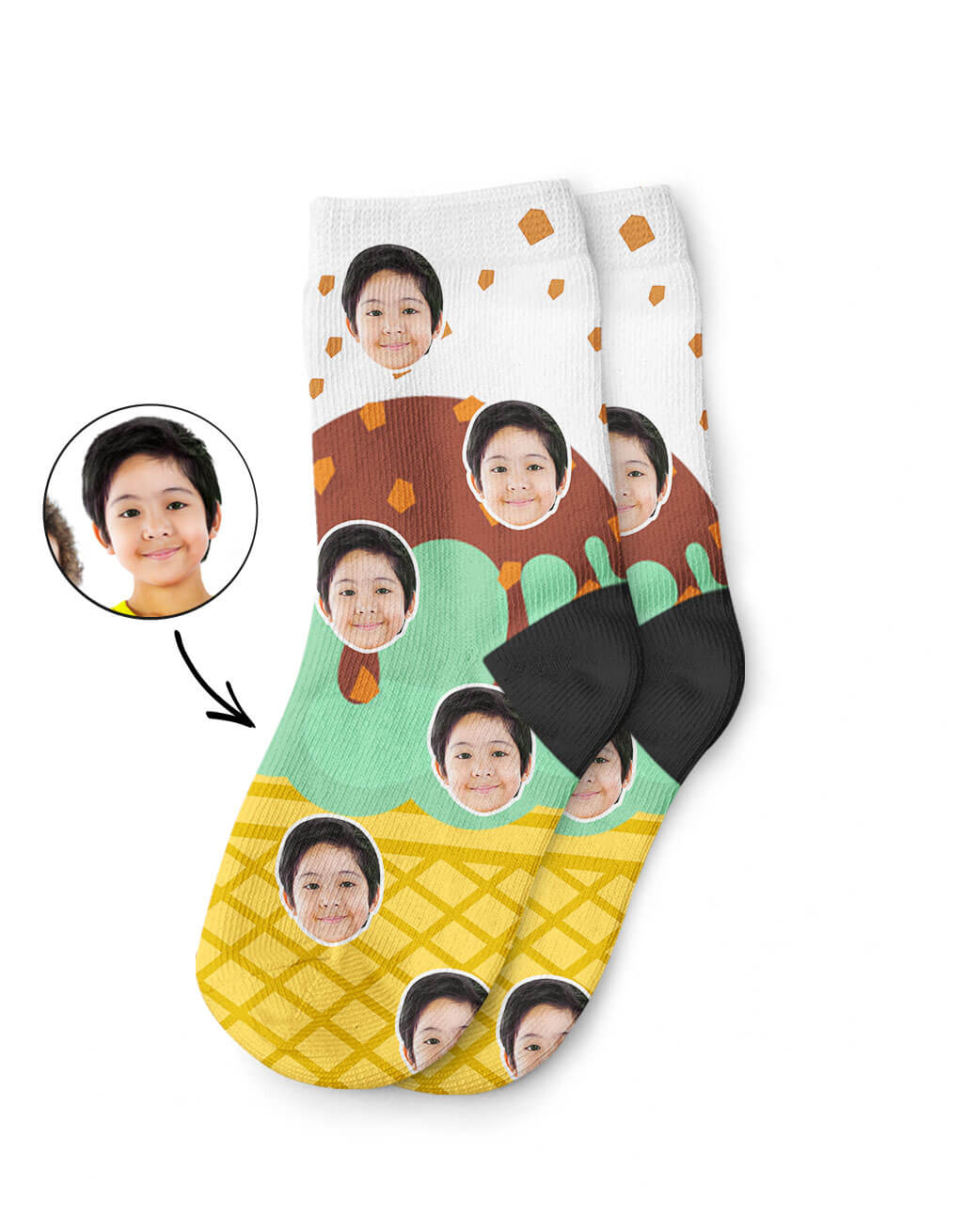 Custom Ice Cream Kids Socks