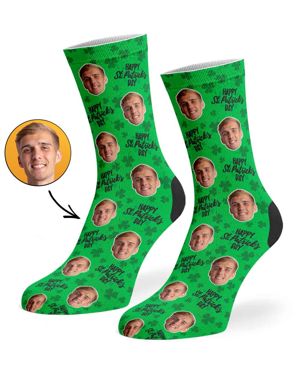 Happy St. Patricks Day Custom Socks