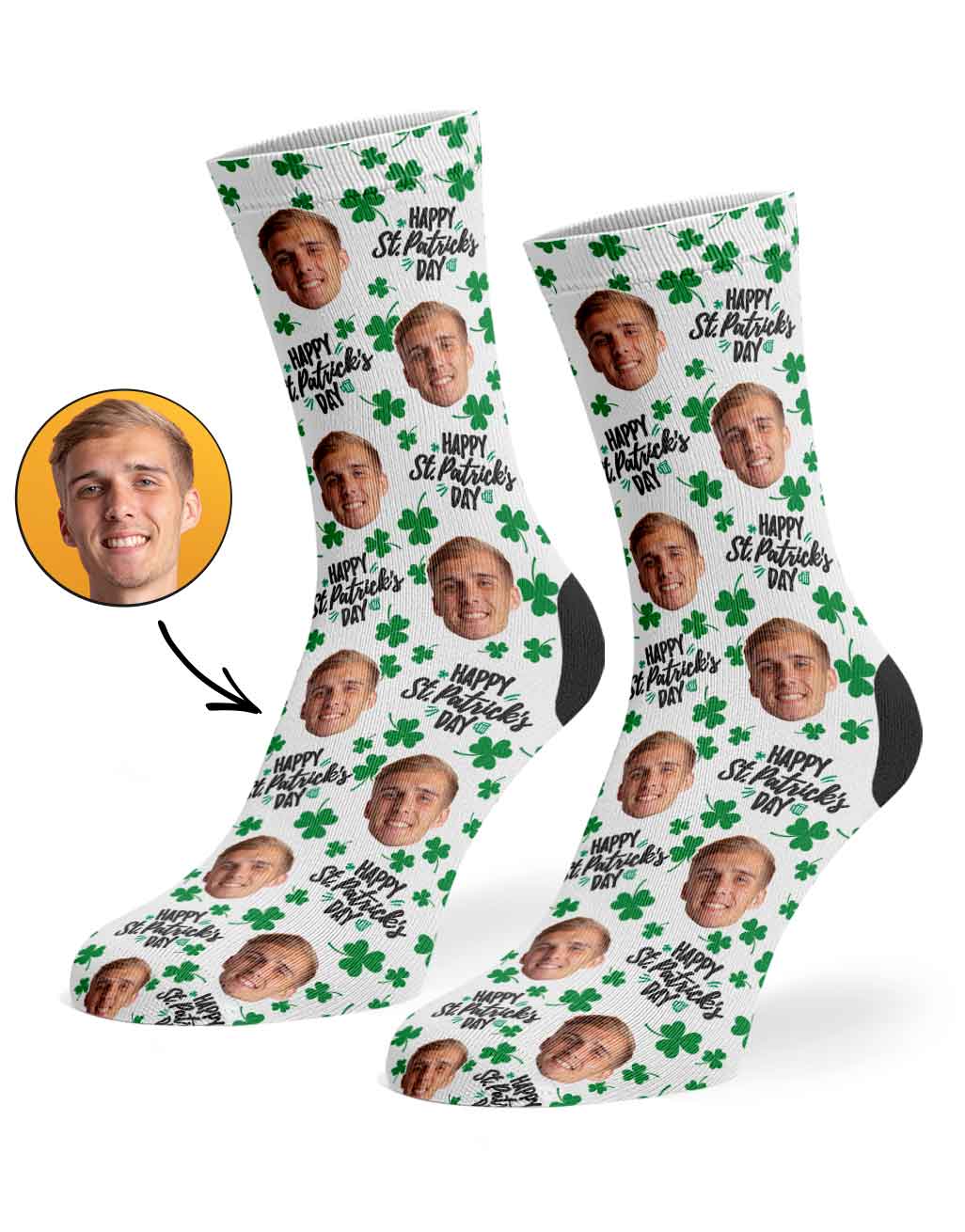 Happy St. Patricks Day Custom Socks