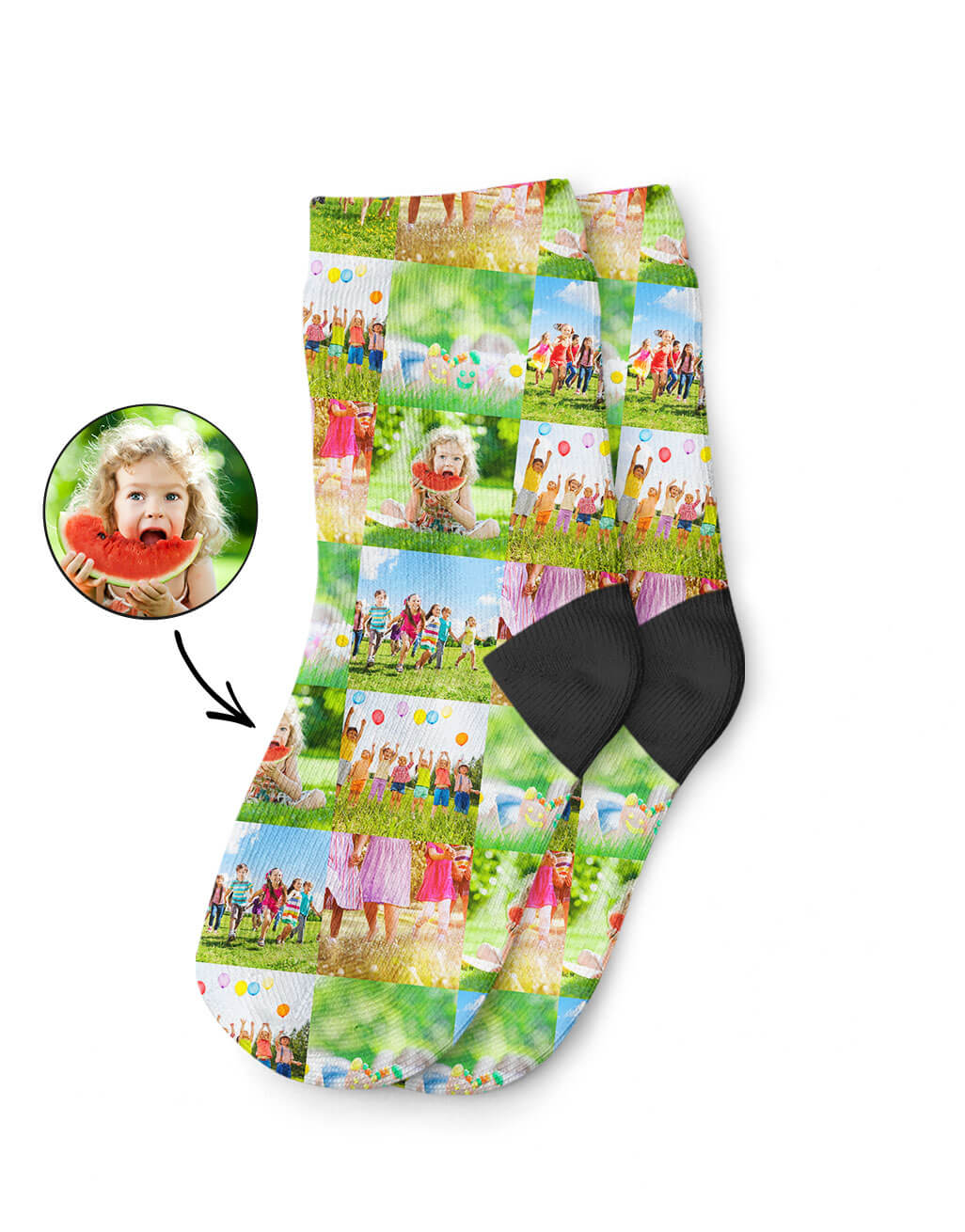 Photo Collage Kids Socks