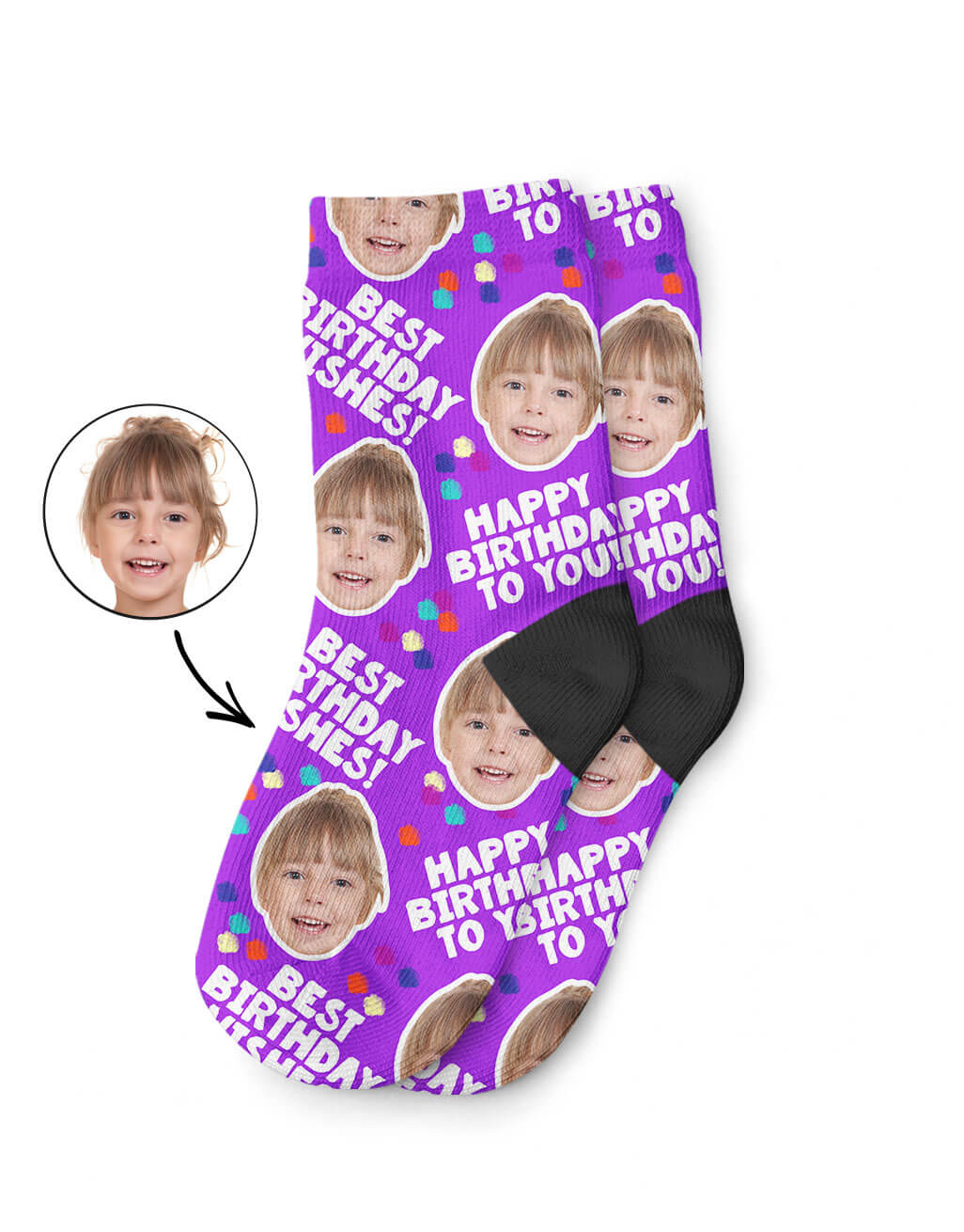 Birthday Party Kids Photo On Socks