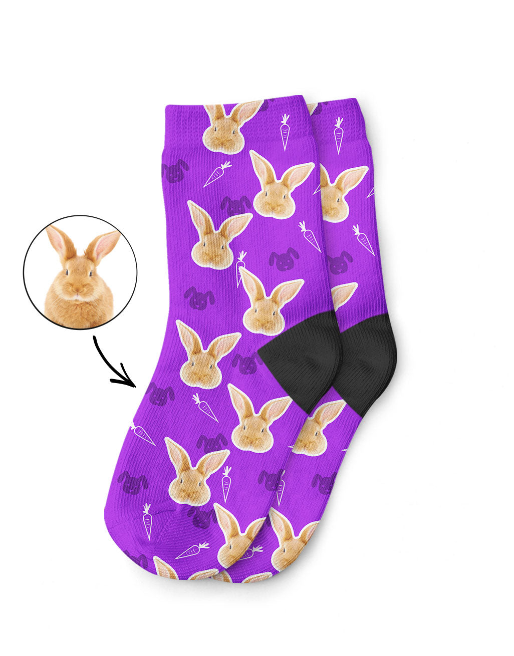 My Rabbits Photo on Childrens Socks