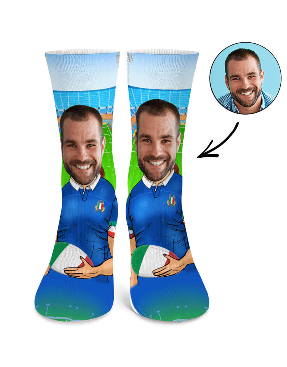 Rugby Player Italy Custom Socks