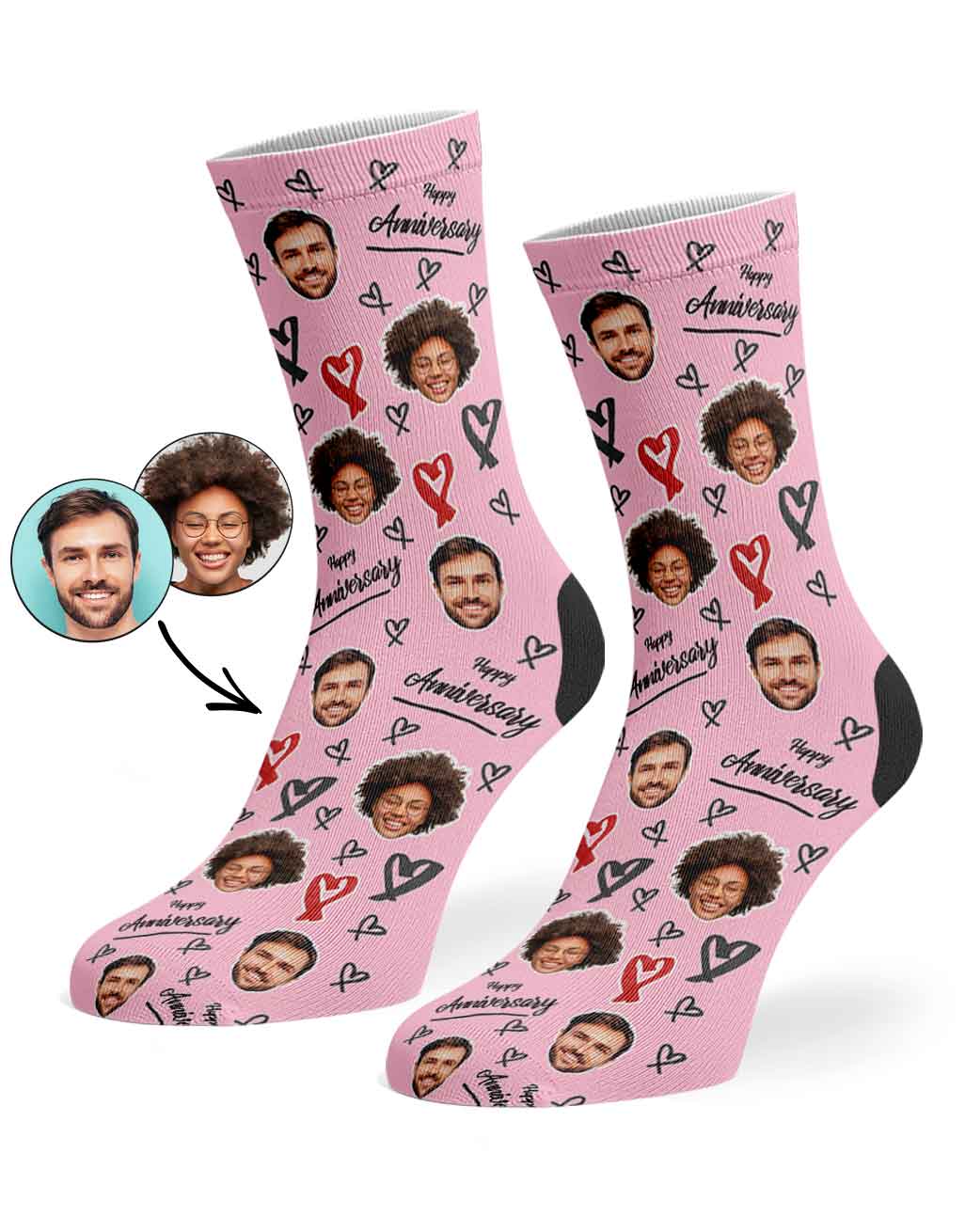 Happy Anniversary Custom Socks