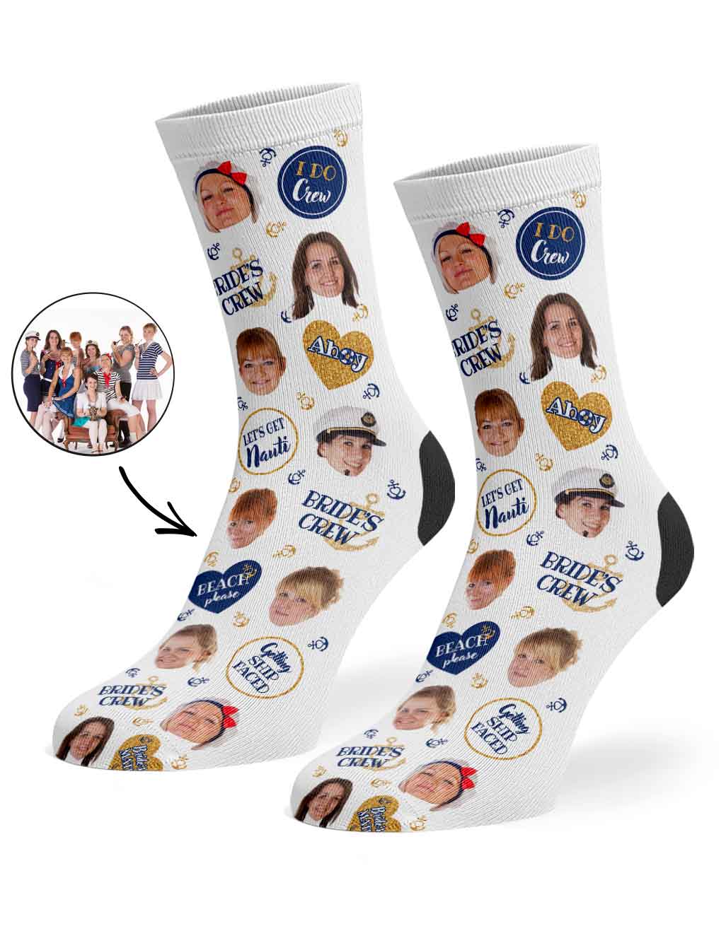 Bride's Crew Custom Socks