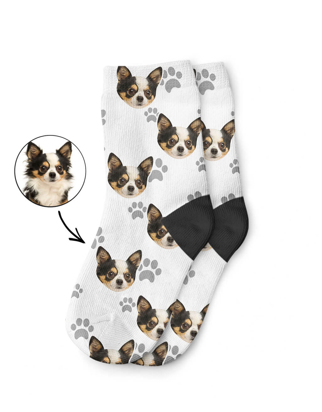 Your Dogs Photo On Kids Socks