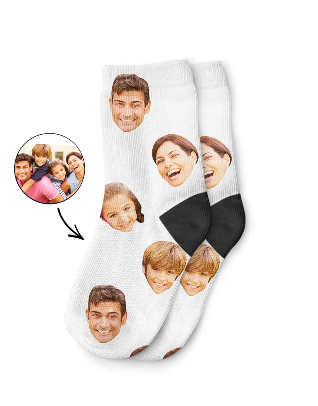 Your Family Photo Kids Socks