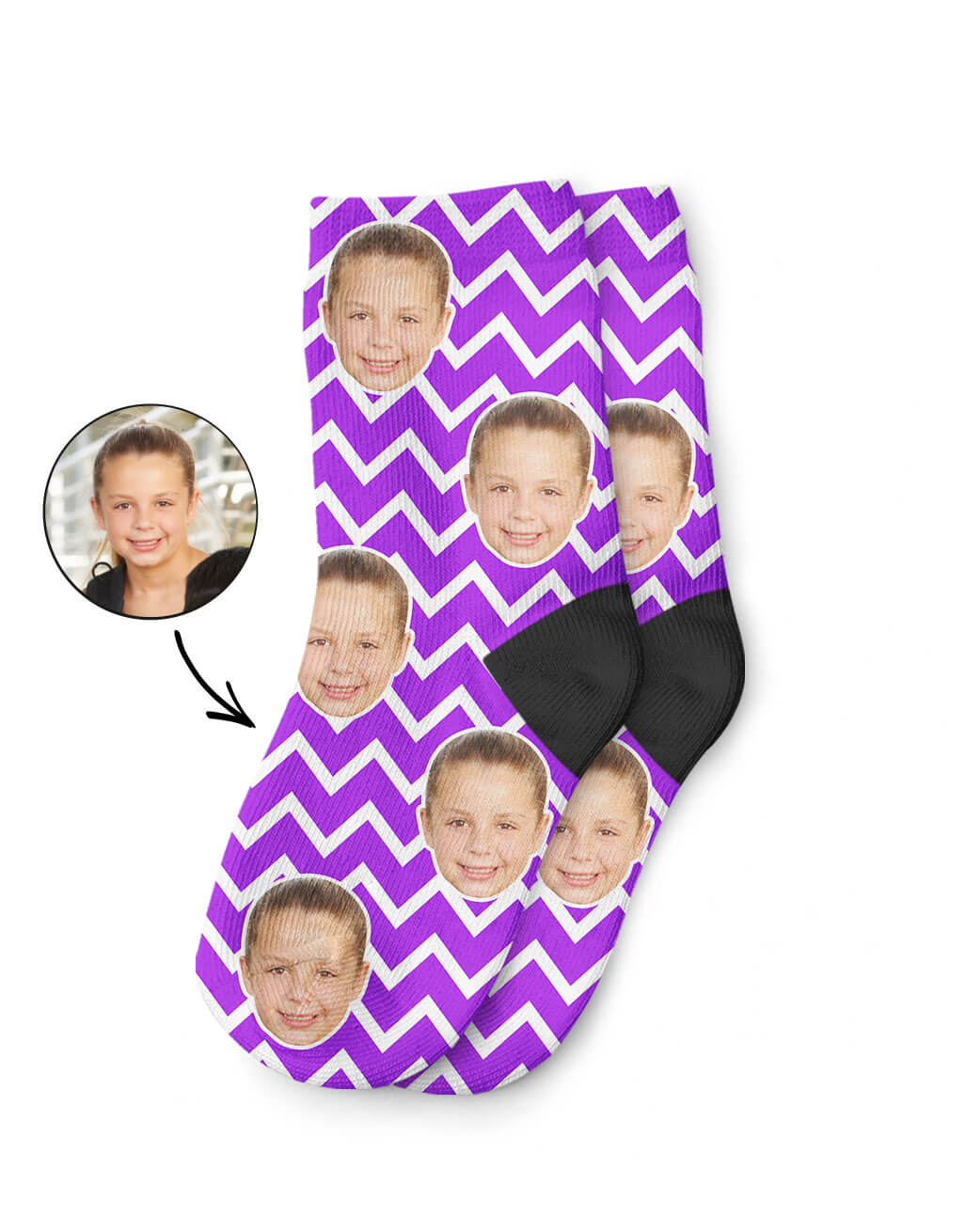 Zig Zag Children's Face Socks