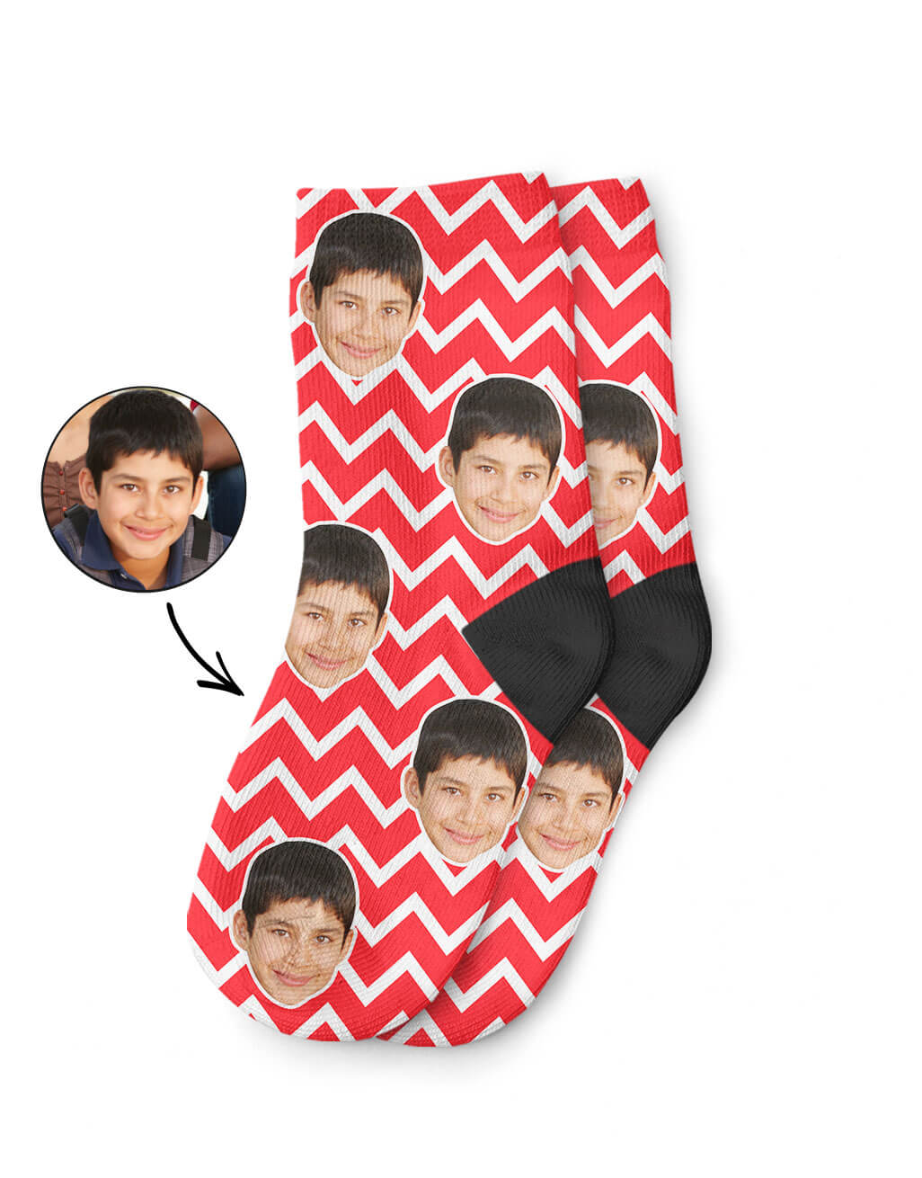 Zig Zag Children's Photo Socks